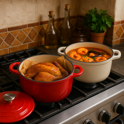 Olla de Hierro Esmaltado 4.9L