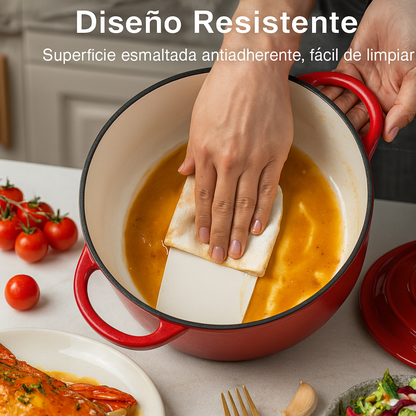 Olla de Hierro Esmaltado 4.9L